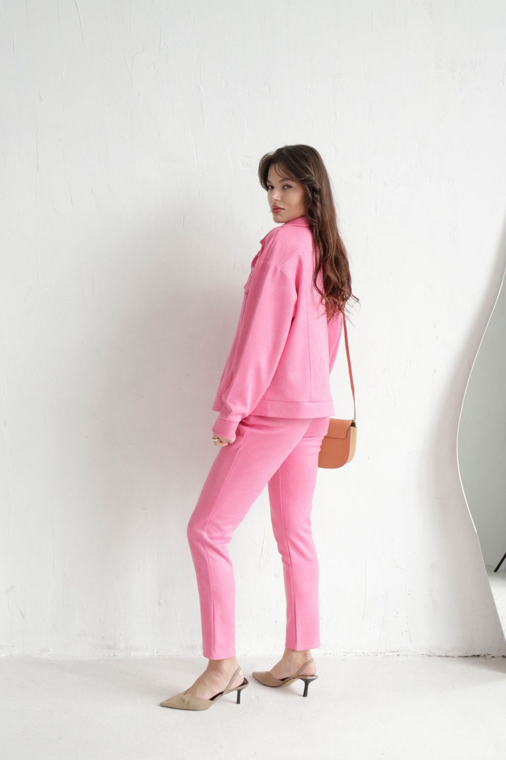 9326 Костюм в стиле сафари розовый - Martichelli фото 10