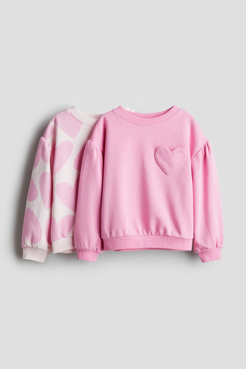 Pack de 2 sudaderas con mangas abullonadas