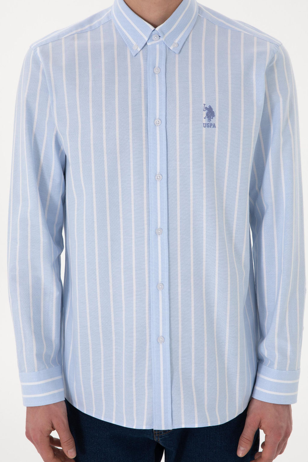 Erkek Mavi Uzun Kollu G_mlek Sepette S_rpriz _ndirim - U.s. polo assn фото 6