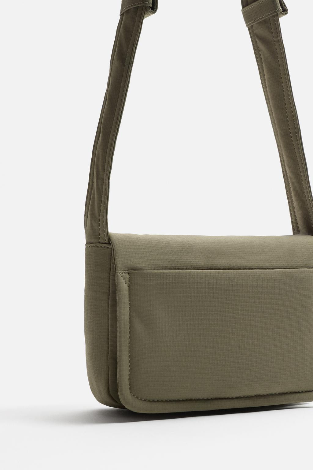 NYLON CROSSBODY BAG WITH FLAP - Zara фото 11