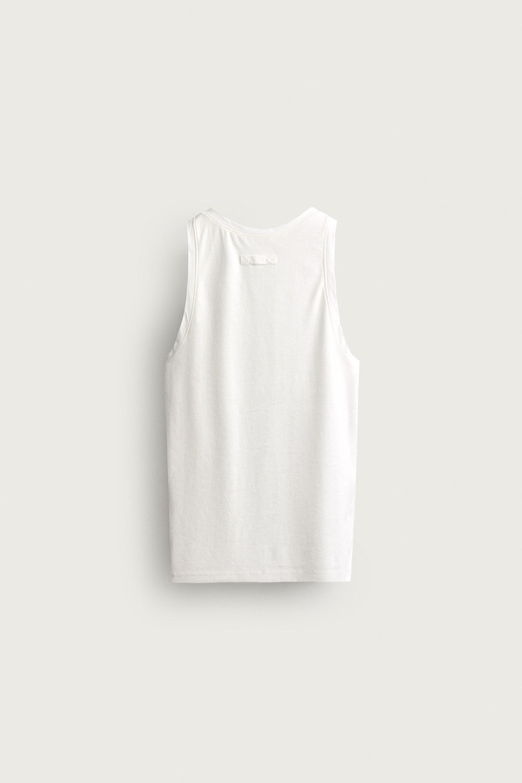 CAMISETA TANK RIB VIVO COMBINADO / Blanco - Zara фото 8
