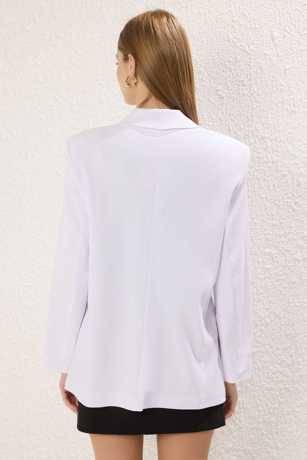 TRENDYOLMILLA Beyaz Vatkal? Oversize Blazer Ceket TWOSS25BC00033 фото 5