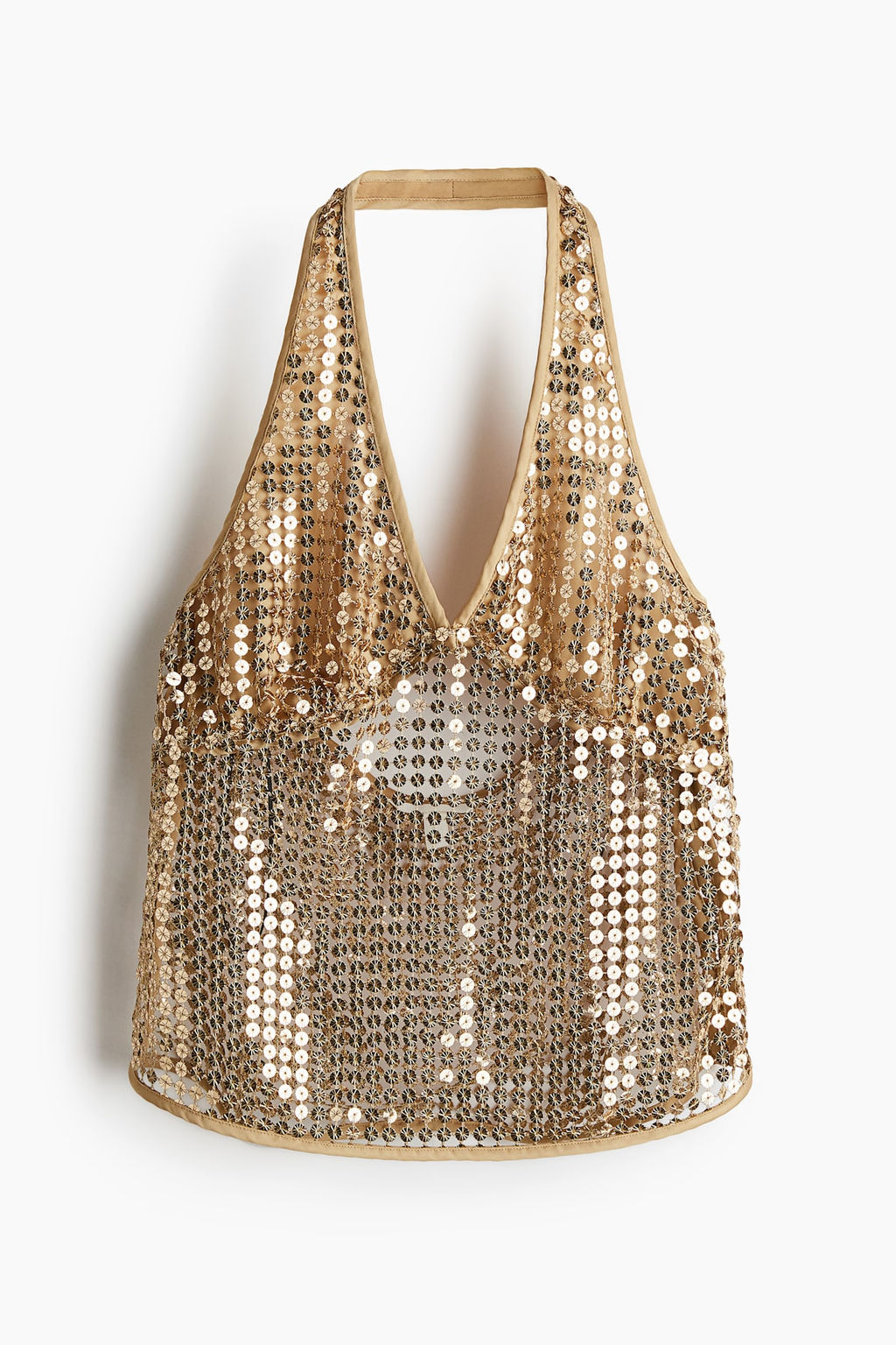 Top halter de lentejuelas - H&m фото 5