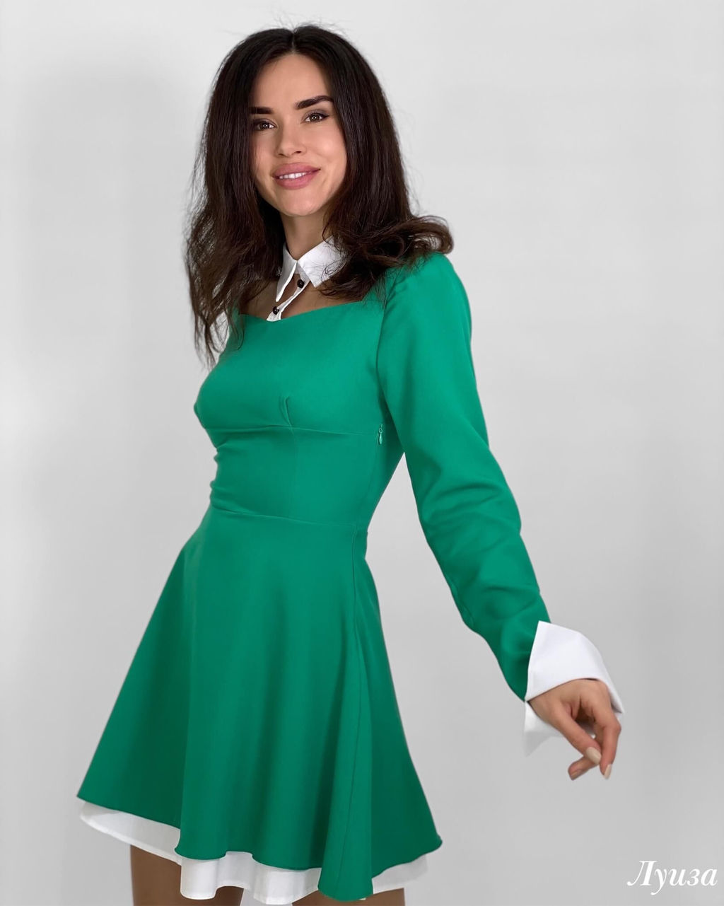 Платье Луиза (зеленый) - Nadi bordo фото 2