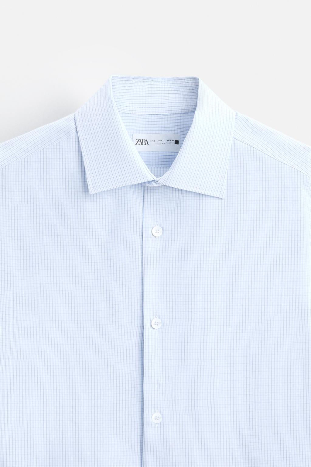 TEXTURED CHECK SHIRT - Zara фото 9