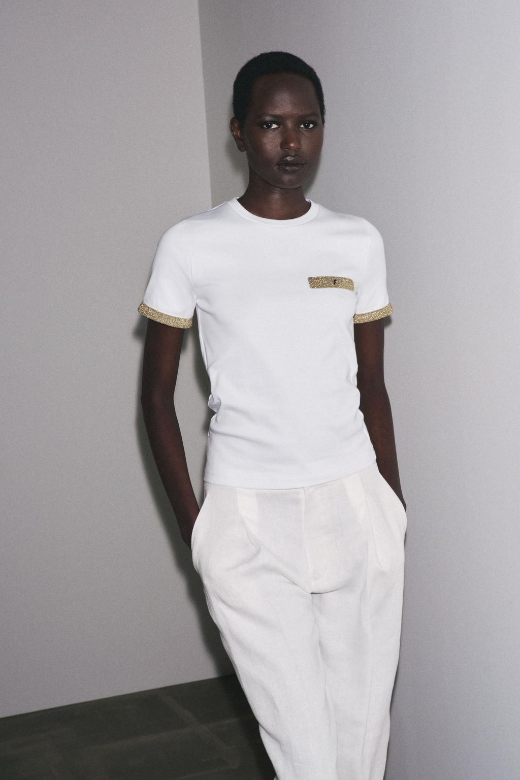 METALLIC THREAD T-SHIRT - Zara фото 15