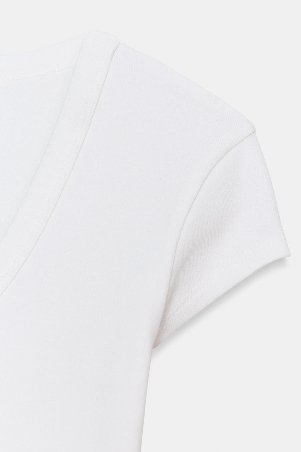 CAMISETA CUELLO OLLA / Blanco roto - Zara фото 3