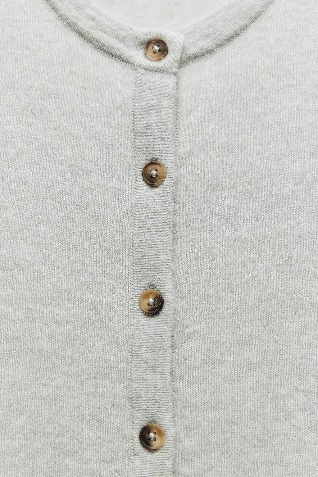 FINE KNIT WOOL AND ALPACA BLEND CARDIGAN - Zara фото 8