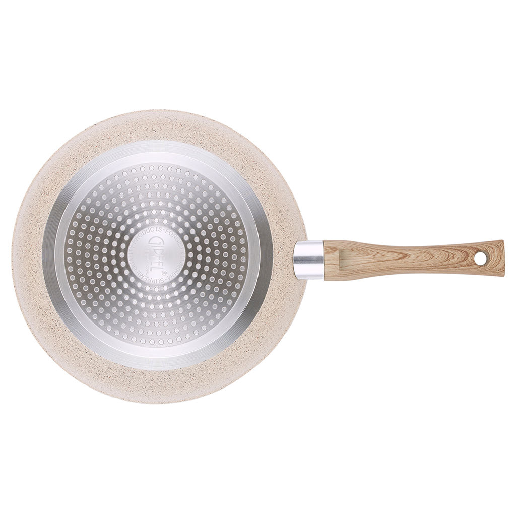 51020 GIPFEL Сковорода ECO 26*5.3см с антипригарным покрытием мраморная крошка и бакелитовой ручкой с покрытием Soft Touch. Материал: кованый алюминий. Толщина стенок 2,5мм, толщина дна 3,5мм. Упако  фото 4