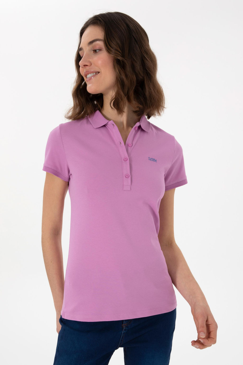 Kad_n Pembe Basic Polo Yaka Ti__rt Sepette S_rpriz _ndirim - U.s. polo assn фото 2