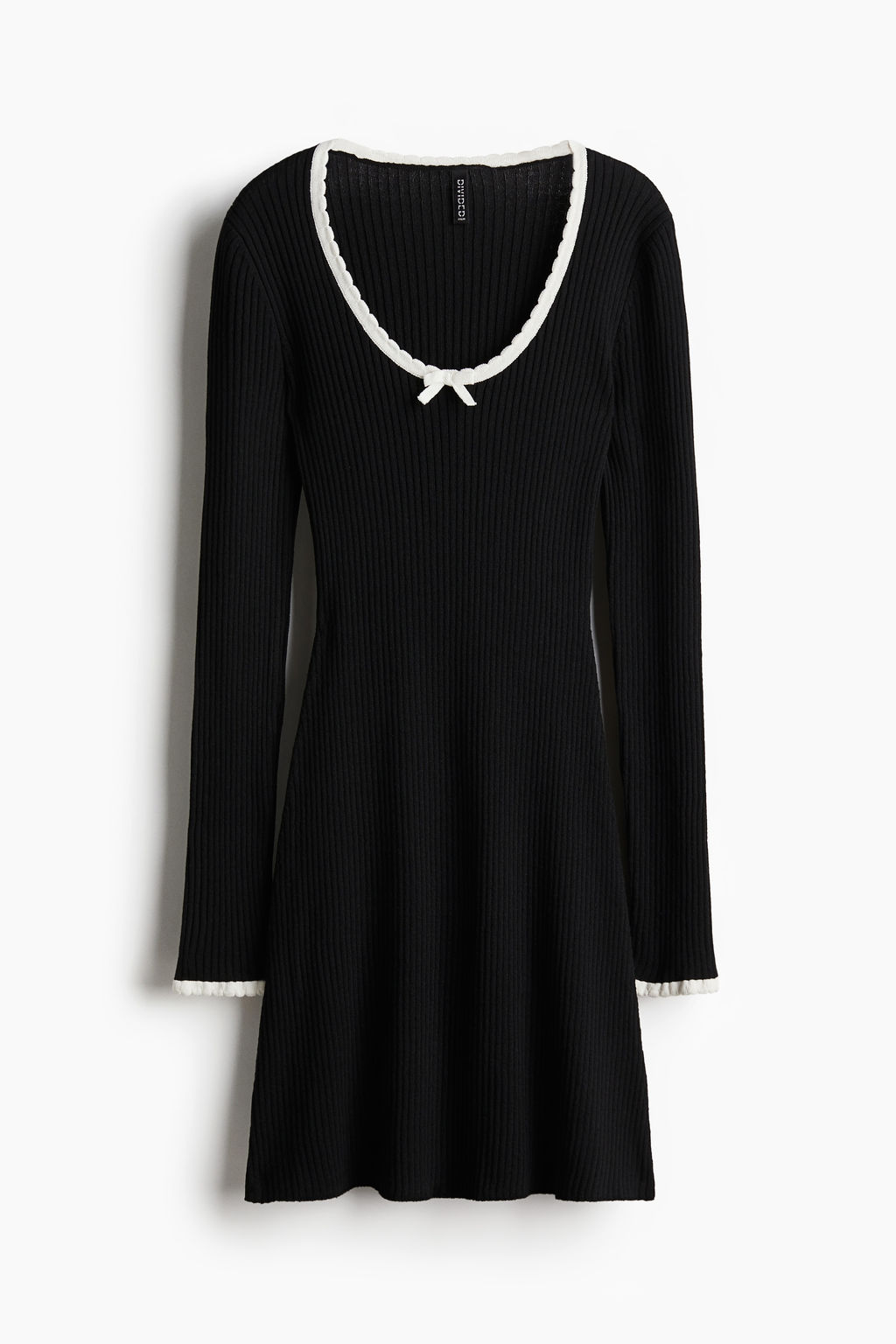 Vestido ajustado en punto de canale - H&m фото 7