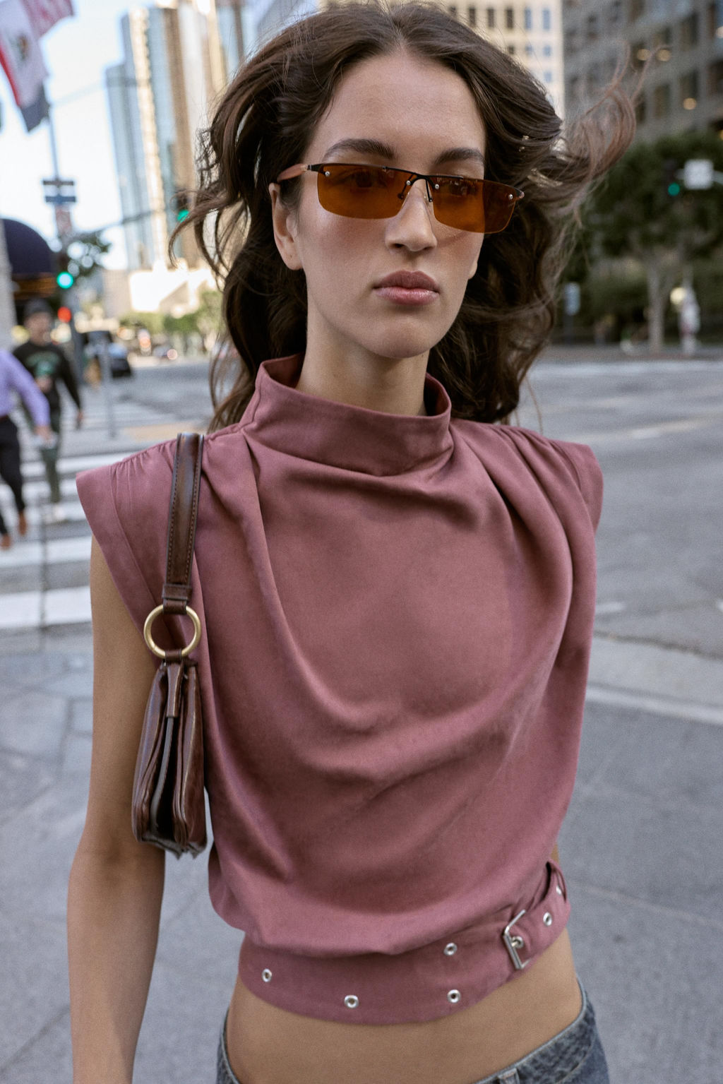 FAUX SUEDE BUCKLE TOP - Zara фото 10