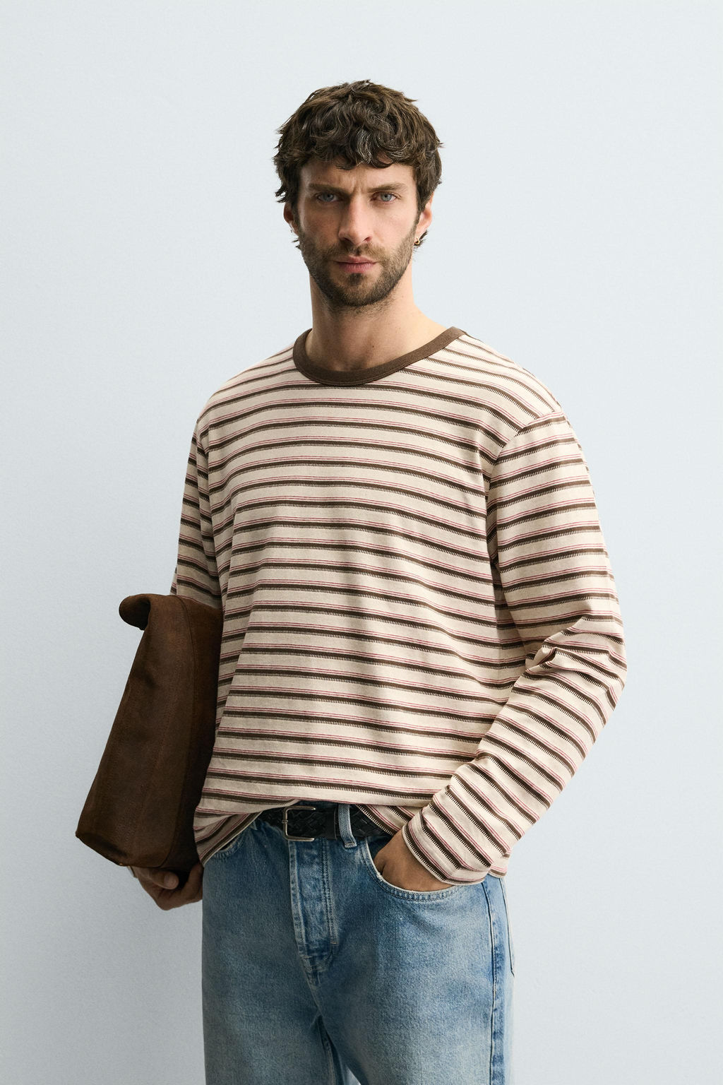 STRIPED JACQUARD T-SHIRT