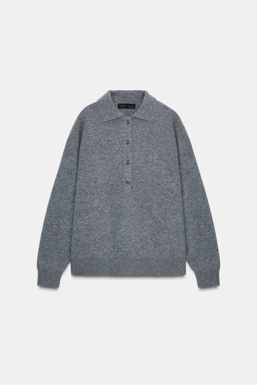 95% WOOL PLAIN KNIT POLO SHIRT - Zara фото 13