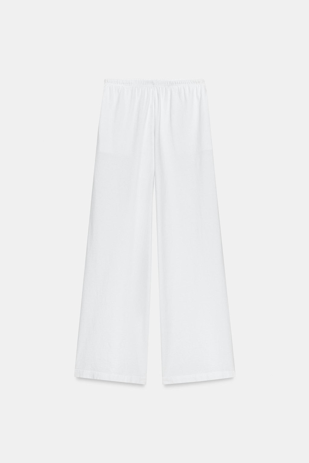 PANTAL?N RECTO ALGOD?N / Blanco - Zara фото 9