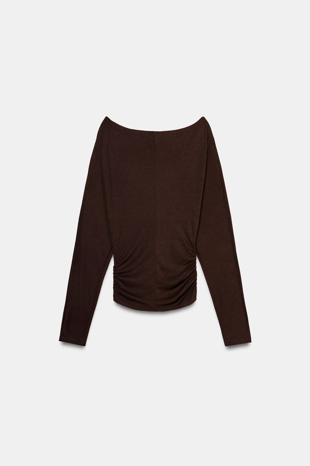 CAMISETA TACHAS MANGA LARGA / Marr?n oscuro - Zara фото 6