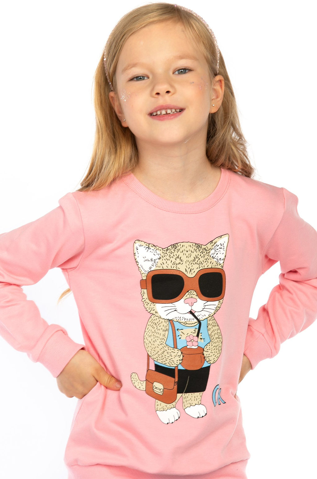 Свитшот для девочки из футера двухнитки Baby Style  фото 5