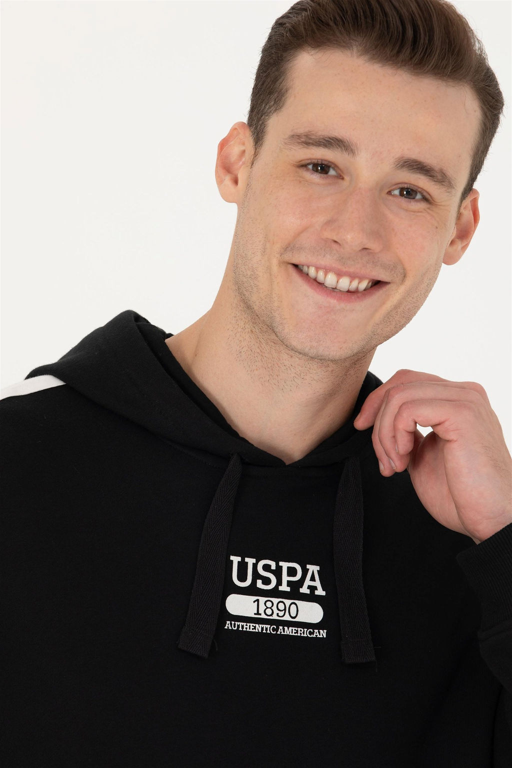 U. S. Polo Assn Мужская черная толстовка с капюшоном - U.s. polo assn фото 9