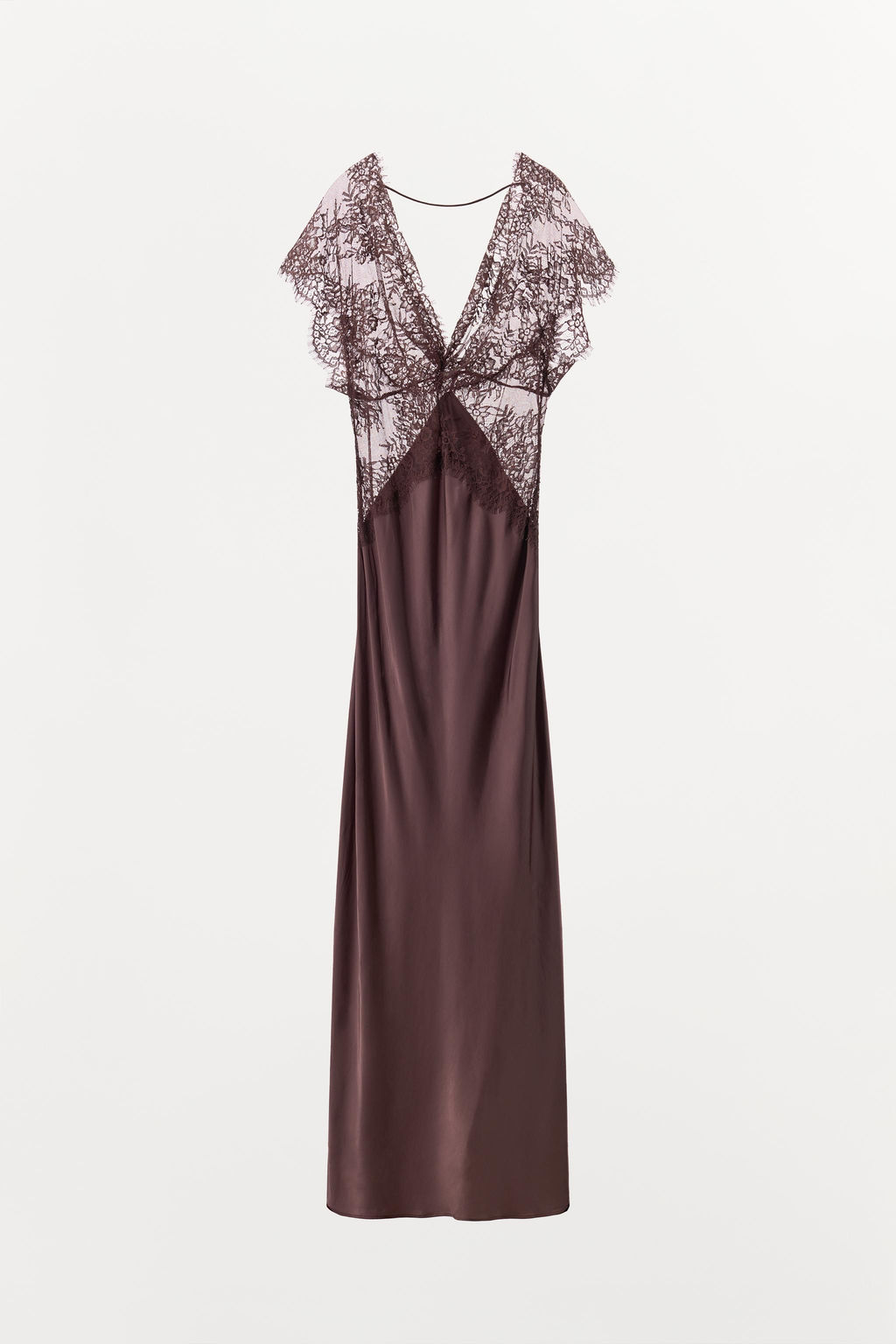 SATIN AND LACE COMBINATION DRESS
