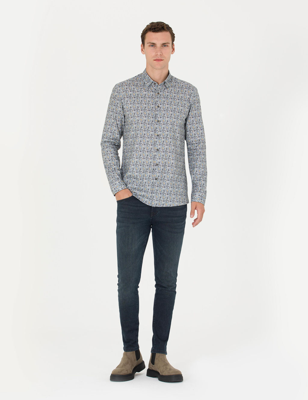 Рубашка Pierre Cardin Slim Fit петрол