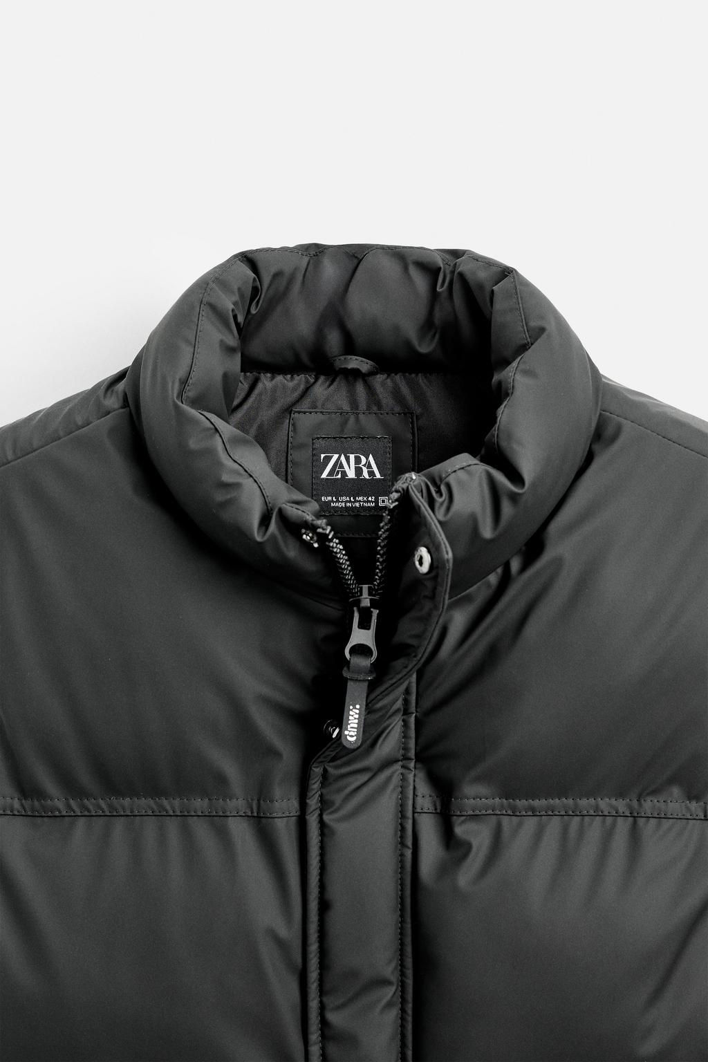 RUBBERISED PUFFER GILET - Zara фото 16