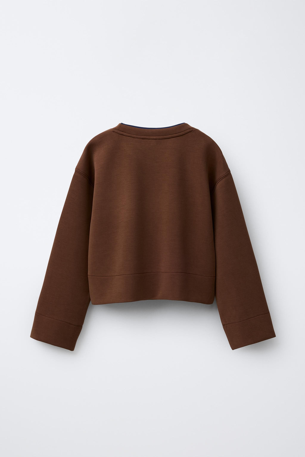 SWEATSHIRT WITH MODAL AND CONTRAST NECK - Zara фото 2