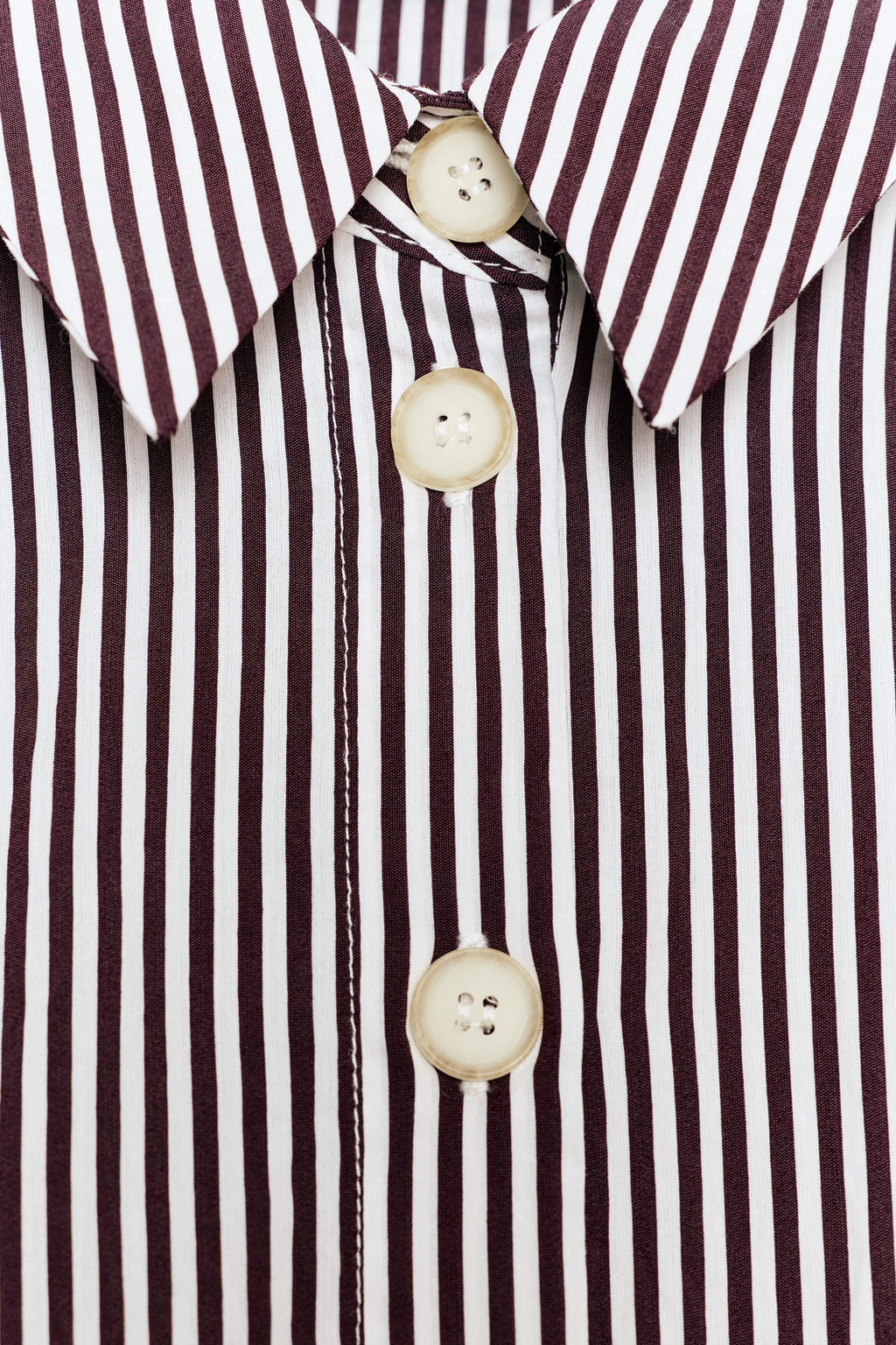 CAMISA MANGA ABULLONADA / Rayas marrones - Zara фото 7