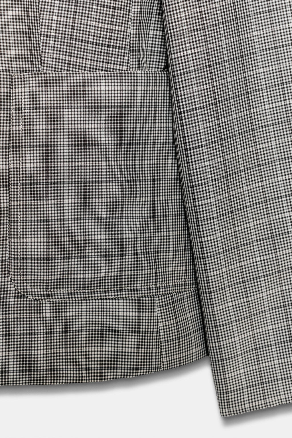 BLAZER CUADROS ZW COLLECTION / Negro / Crudo