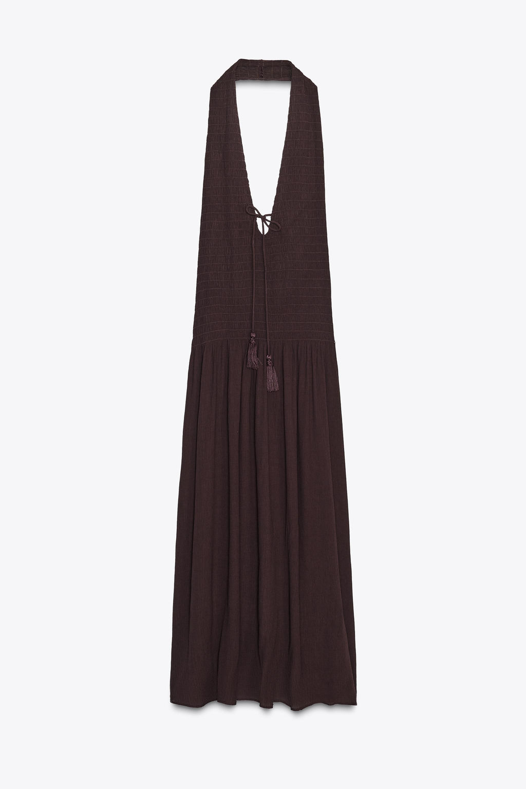 SMOCKED HALTER DRESS - Zara фото 18