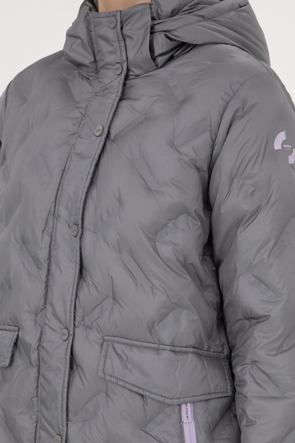 Женское светло-серое пальто - U.s. polo assn фото 7