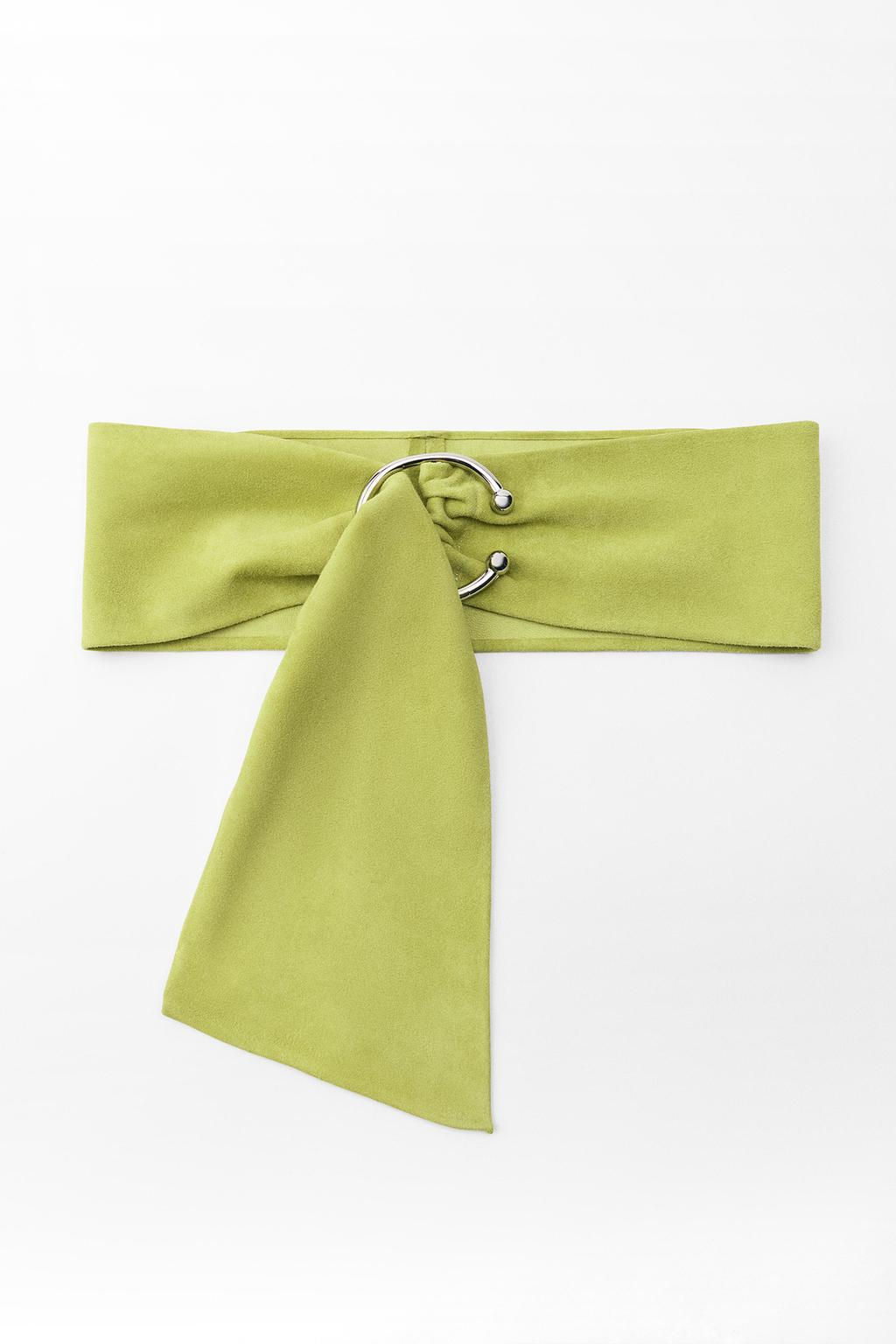 LEATHER BELT WITH PIERCING BUCKLE - Zara фото 7