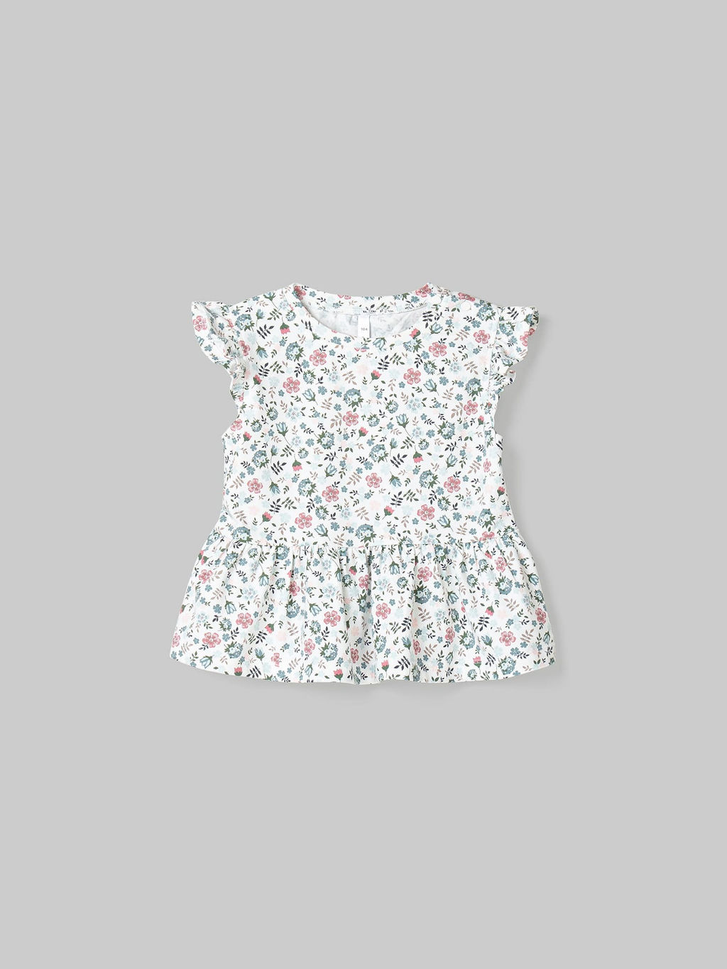 Футболка с баской Цветы - Bungly фото 2