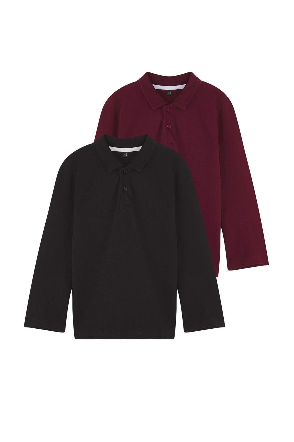 Beyaz 3lu Paket Unisex Mevsimlik Polo Yaka Uzun Kollu Orme T-Shirt TKDAW25TS00004 - Trendyolmilla фото 18