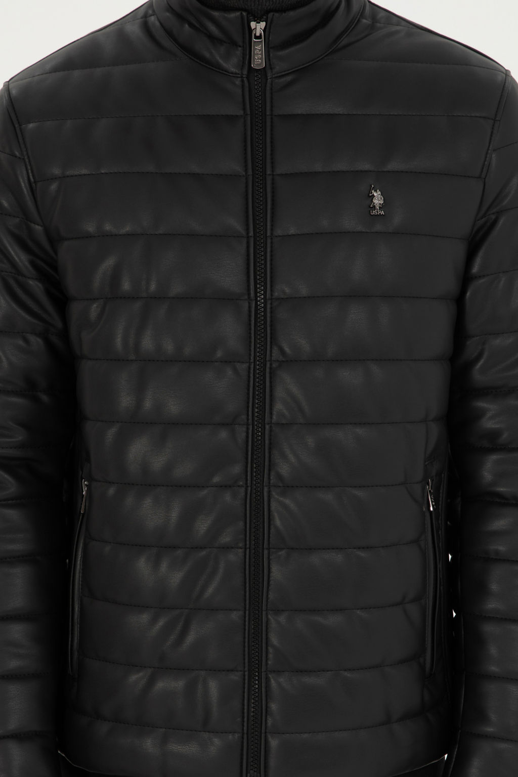 Мужская черная кожаная куртка Неожиданная скидка в корзине - U.s. polo assn фото 13