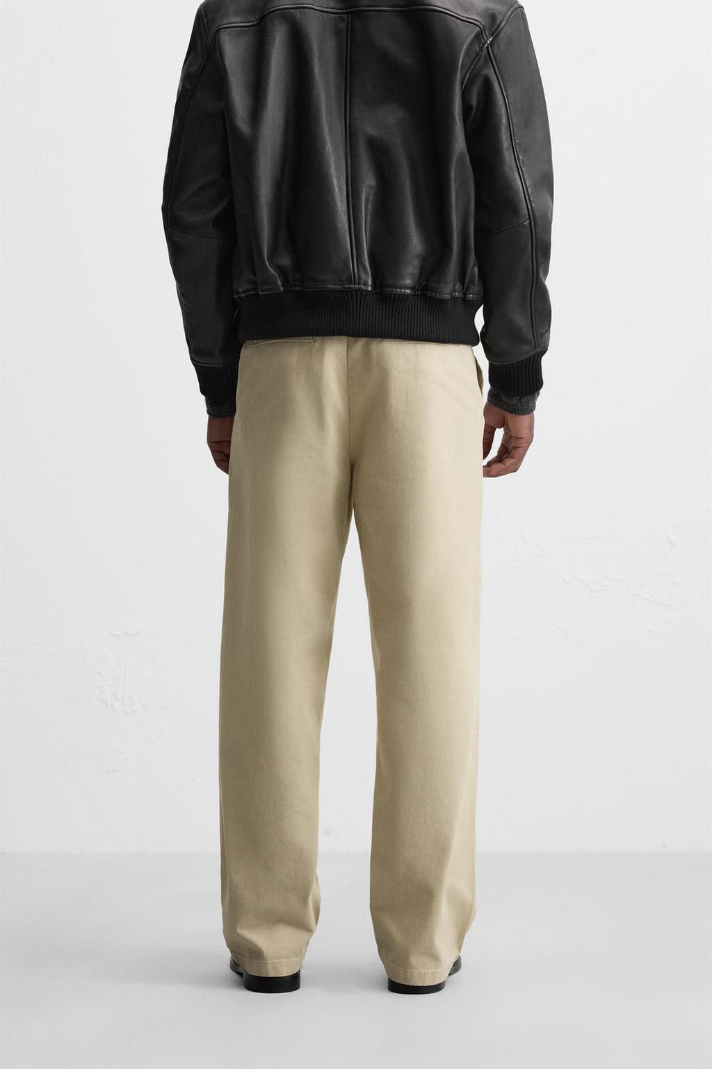 STRAIGHT-LEG TROUSERS WITH BELT - Zara фото 3