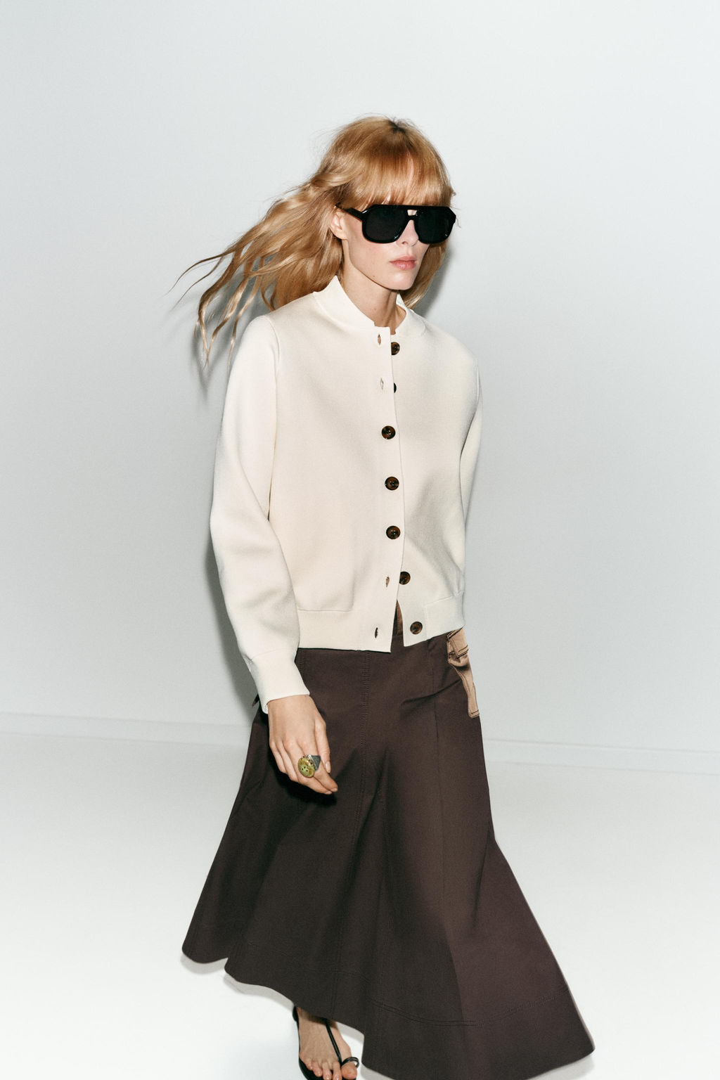 CONTRAST BUTTON CARDIGAN - Zara фото 3