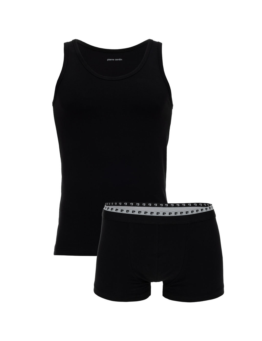 Siyah Pamuklu Atlet Boxer Set - Pierre cardin фото 2