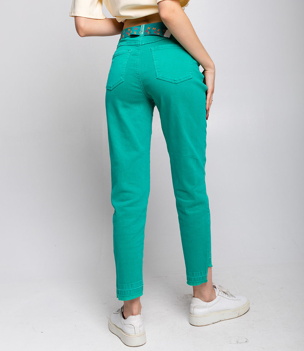 Джинсы #МСК8902, зелёный