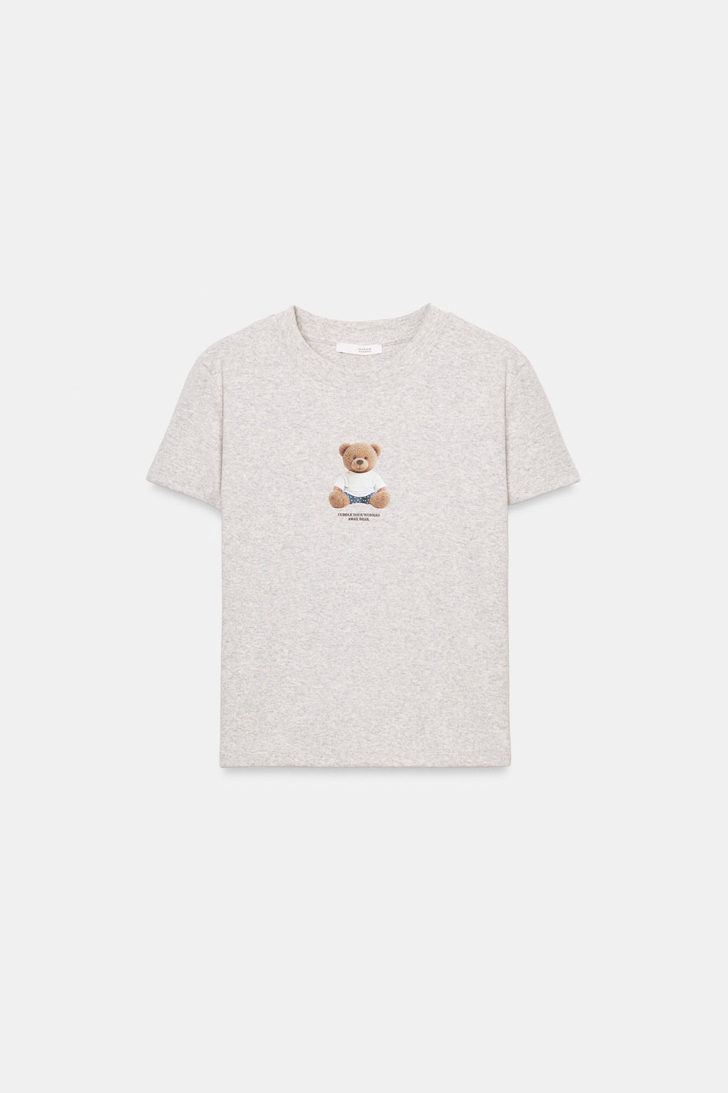 CAMISETA MANGA CORTA OSO / Gris vigor? - Zara фото 5