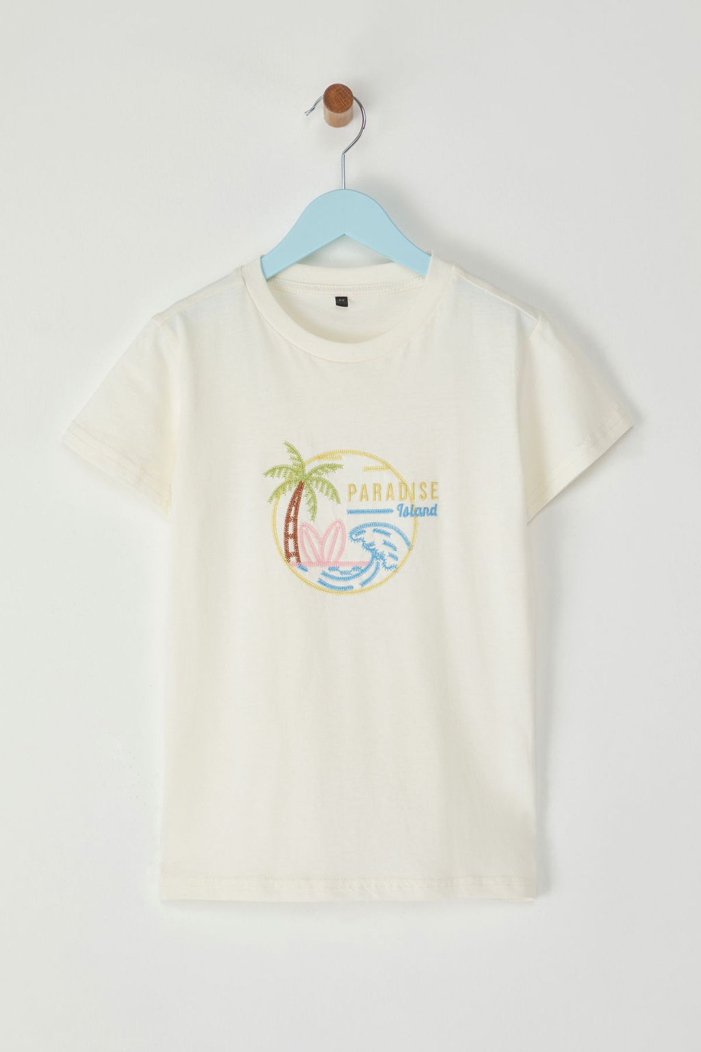 Lacivert Erkek Cocuk %100 Pamuk Palmiye Nak?sl? Regular Kal?p K?sa Kol Orme T-Shirt TKDSS25TS00049 - Trendyolmilla фото 2