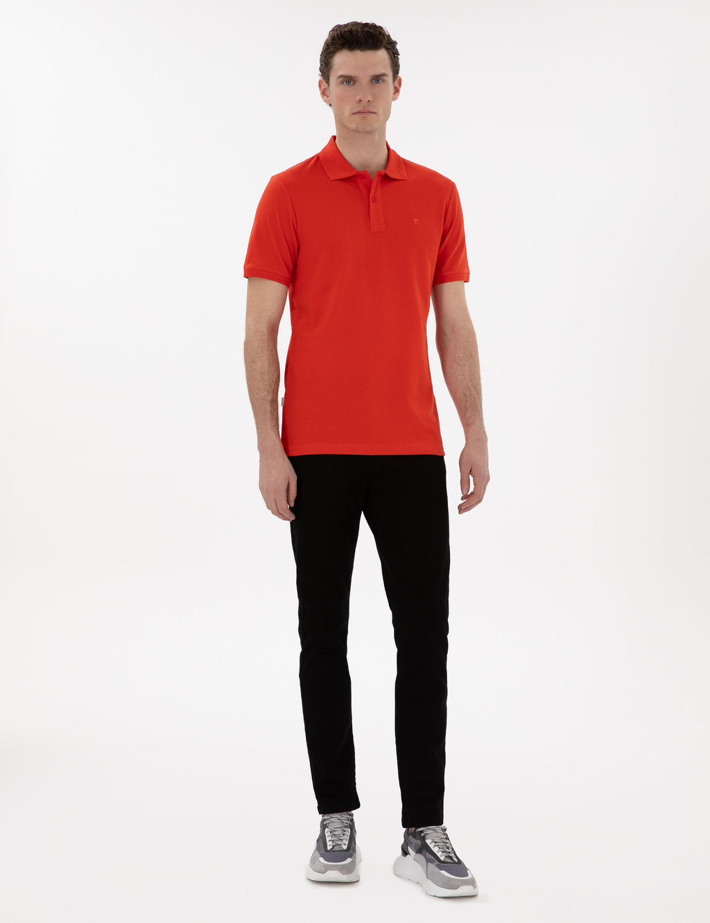 K_rm_z_ Slim Fit K_vr_lmaz Polo Yaka Basic Ti__rt - Pierre cardin фото 11