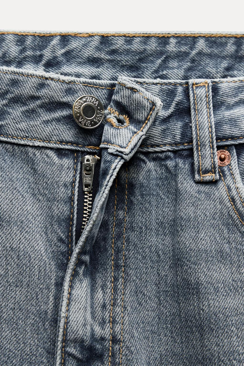 RELAXED FIT FOLD-UP LOW-RISE JEANS - Zara фото 9