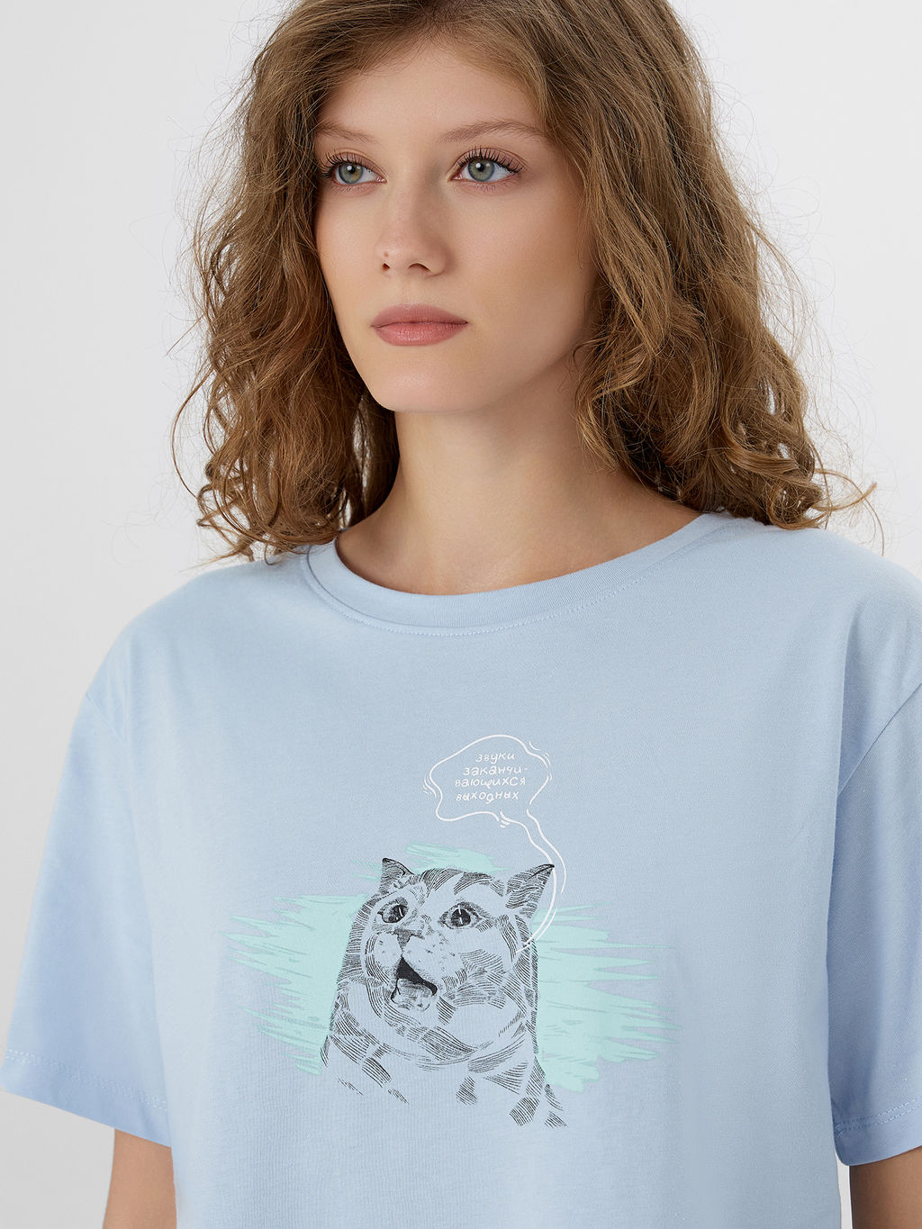 Комплект домашний женский с надписью Звуки заканчивающихся выходных - Mark formelle фото 7