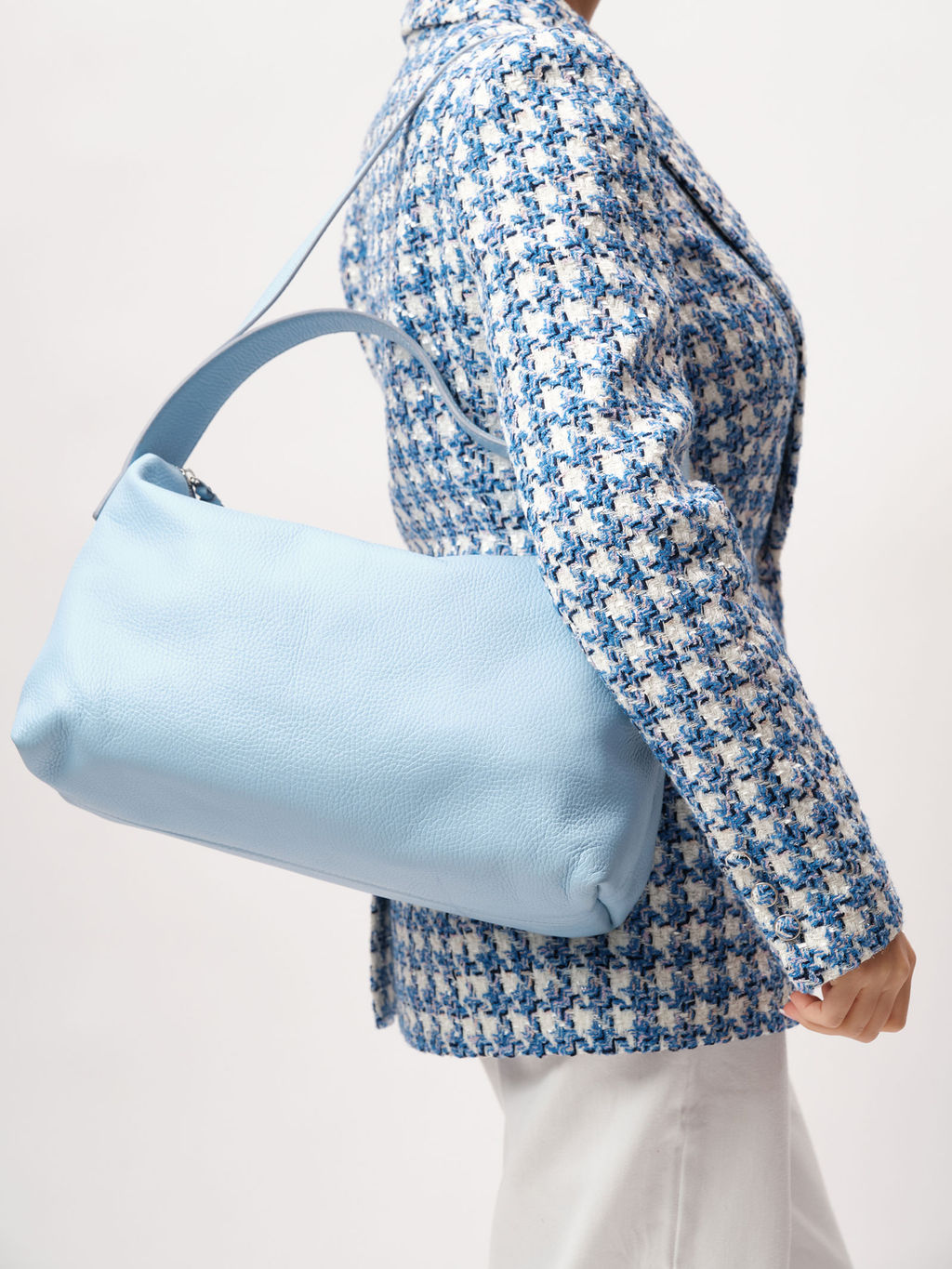 Кожаная сумка Azaro 30712 голубой