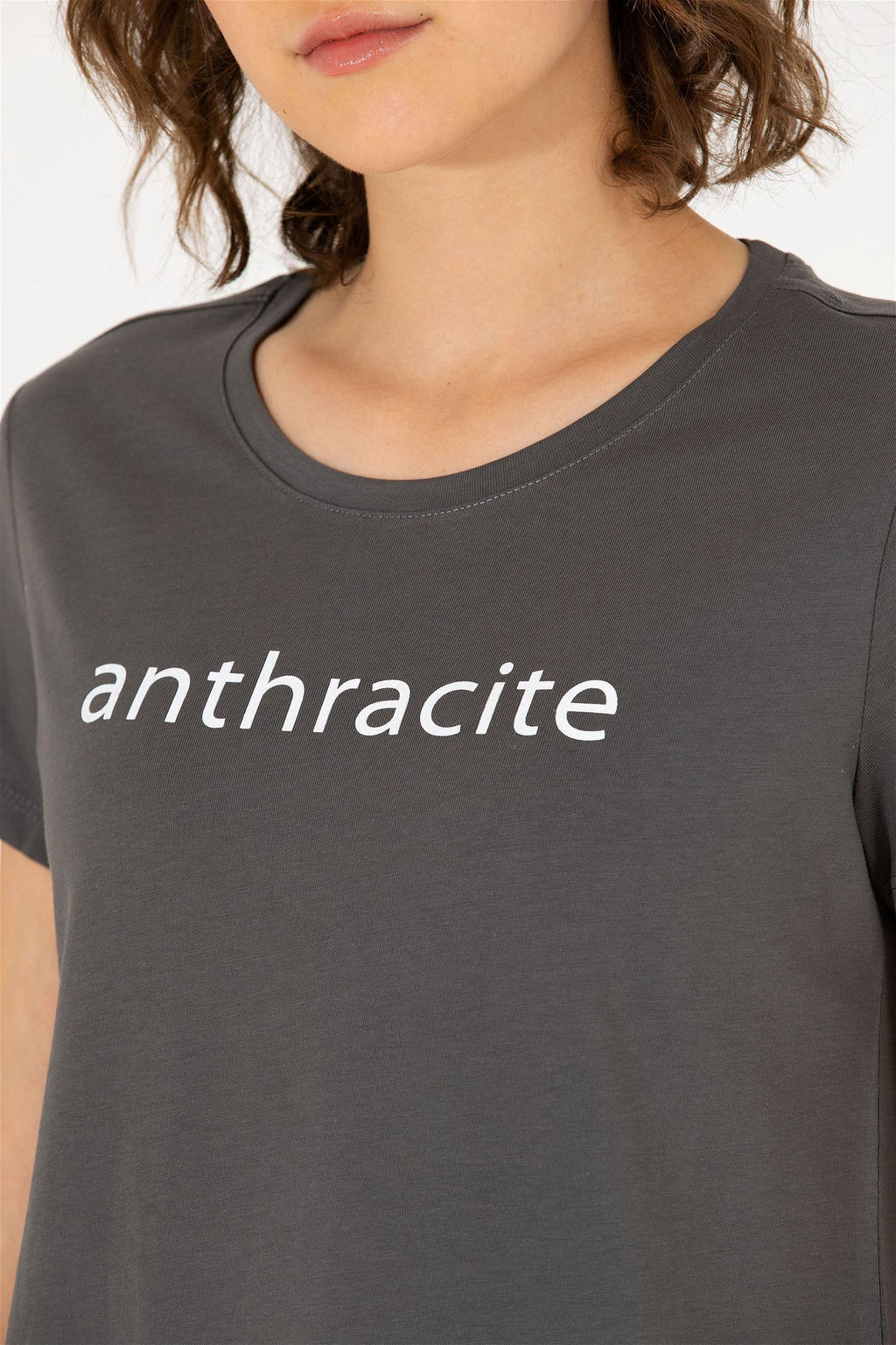 U. S. Polo Assn Женская футболка антрацитового цвета с круглым вырезом - U.s. polo assn фото 14