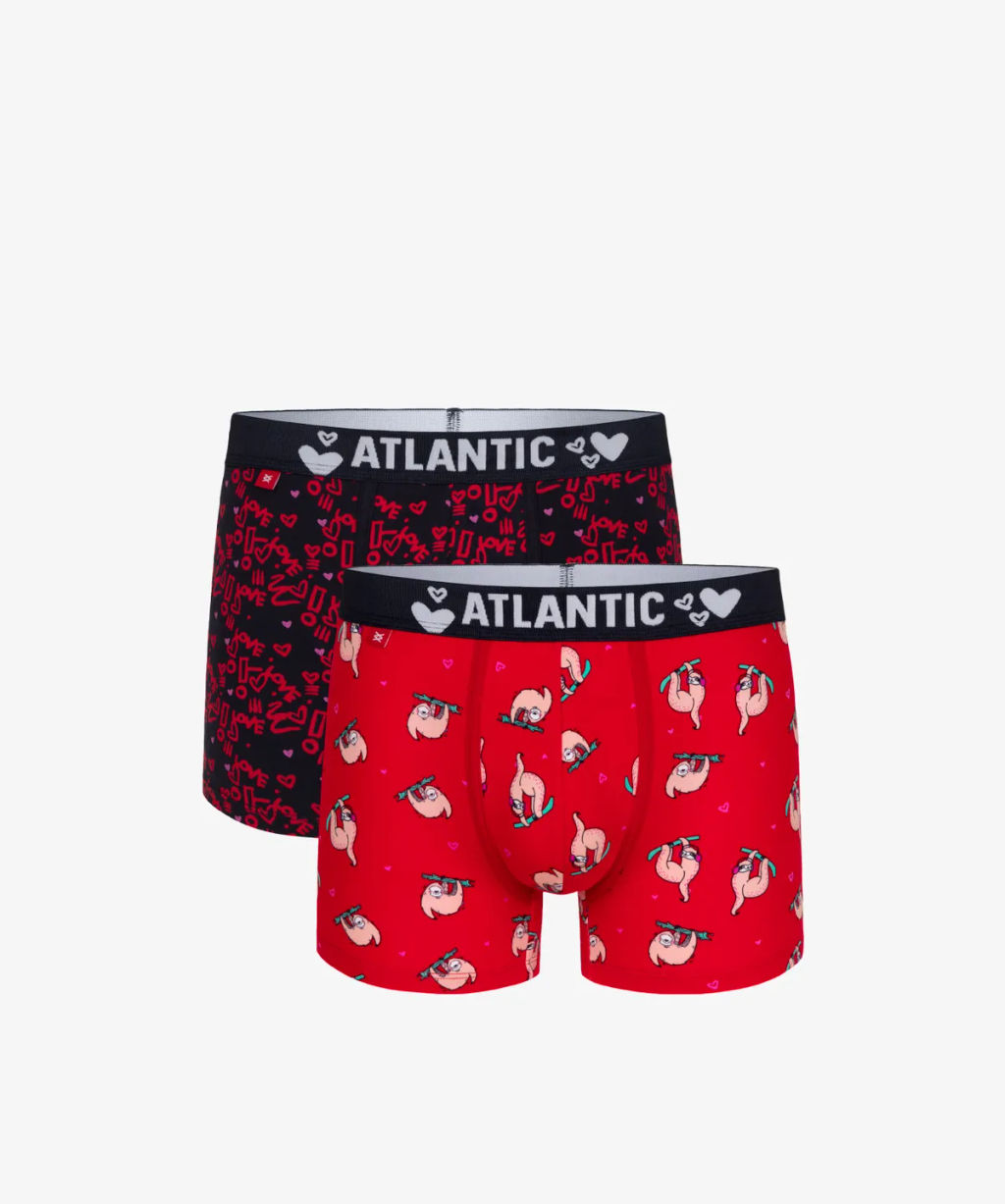 ATLANTIC 2GMH-018 Трусы шорты Valentines - набор 2 шт.  фото 2