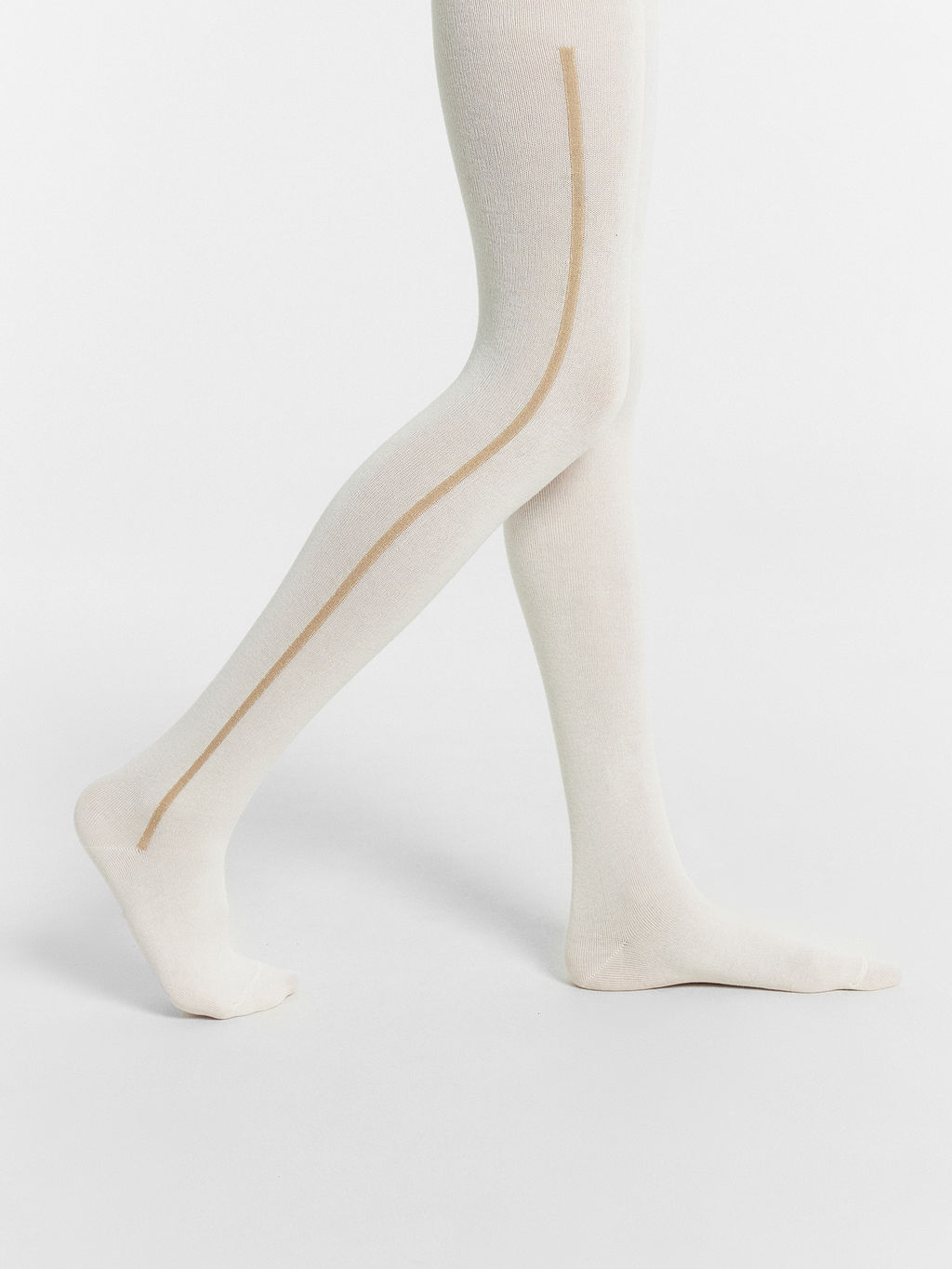 Цена за 3 пары! Колготки детские молочно-бежевые с рисунком в виде лампаса - Mark formelle фото 8