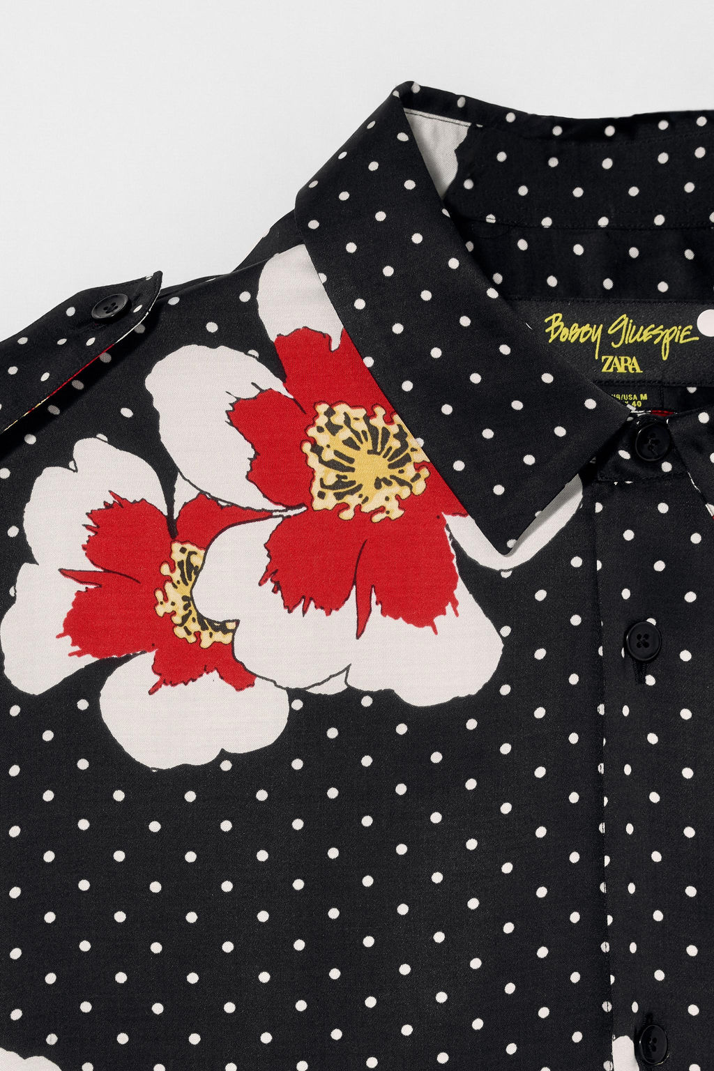 POLKA DOT SHIRT BOBBY GILLESPIE X ZARA  фото 4