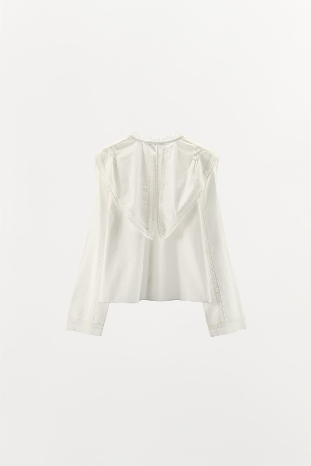 LACE COTTON SHIRT - Zara фото 6