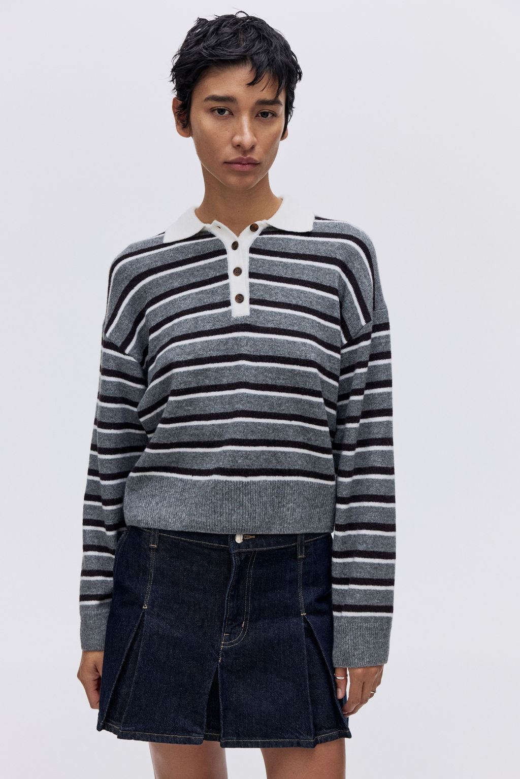Falda denim tableada - H&m фото 2